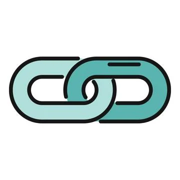 Interlocking chain links representing connection and unity concept Stock Illustration
