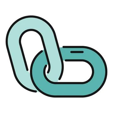 Interlocking chain links symbolizing connection and unity Stock Illustration