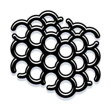 Interlocking circles forming an abstract geometric pattern Stock Illustration