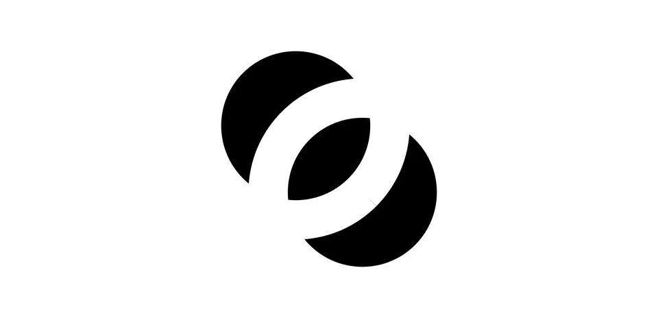 Interlocking circles, rings contour. Circles, rings concept icon Stock Illustration