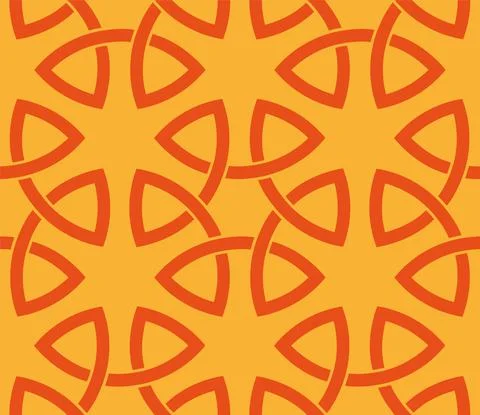 Interlocking circles seamless pattern . Abstract textile print. Vector illust Stock Illustration