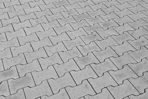 Interlocking Concrete Pavers Pattern for Urban Walkway and Landscape Design Stock Photos
