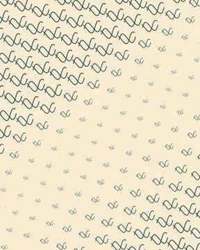 Interlocking deep teal loops sweep diagonally over a warm beige field, shif.. Stock Illustration