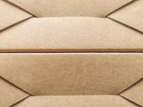 Interlocking flaps of a cardboard box Stock Photos