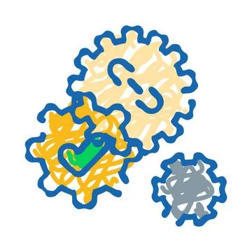 Interlocking gears demonstrating cooperation and system integration Stock Illustration