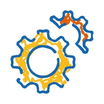 Interlocking gears representing problem solving and connectivity Stockillustratie