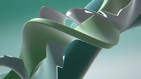 Interlocking geometric bands rotate in a seamless loop Stock Footage 341401864