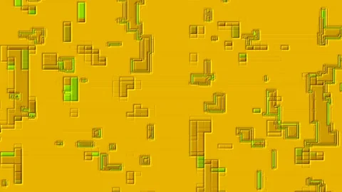 Interlocking Geometric Patterns Dark Yellow Glitch Geometric Background Motion Vídeos de archivo 300049198