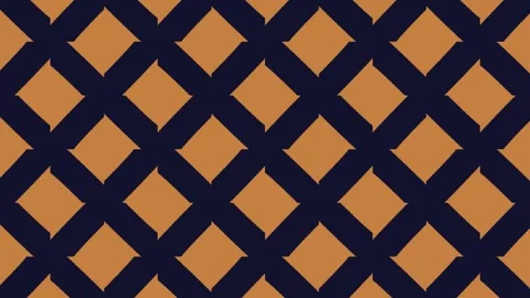 Interlocking Geometric Shapes in Navy Blue and Amber Stock Footage 323538594