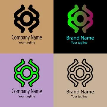 Interlocking Glyph logo design イラスト素材