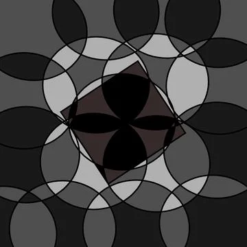 Interlocking Gray Circles. Stock Illustration