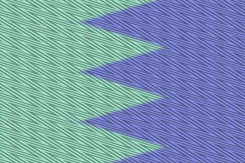 Interlocking green and purple triangular fields create a dynamic geometric Stock Illustration