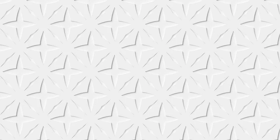 Interlocking grid of shamrock or star like shapes pattern geometry backgrou.. Stock Illustration
