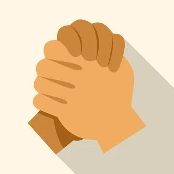 Interlocking hands symbolizing unity, teamwork, and agreement Illustrazione stock