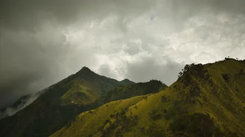 Interlocking hills at Mount Merapi, Indonesia Stock Footage 45351649