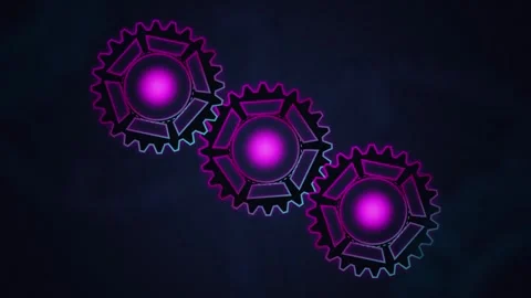 Interlocking mechanical gears rotating seamless loop motion background Stock Footage 344972189