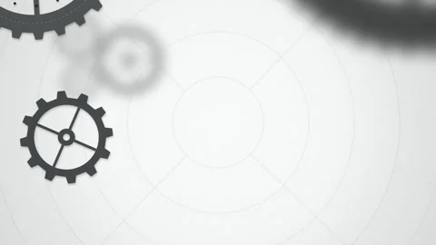 Interlocking mechanical gears rotating seamless loop background Stock Footage 345760967