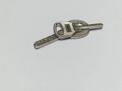 Interlocking Metal Padlock Keys Brain Teaser Puzzle Fotos Stock