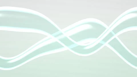 Interlocking neon ribbons flow in a seamless loop Stock Footage 341665931
