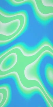 Interlocking organic contours in blue, mint green, aqua, and pale tones cre.. Stock Illustration