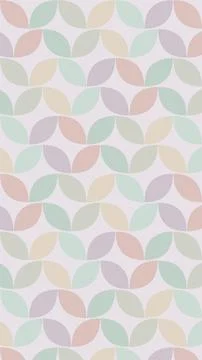 Interlocking organic forms repeat across a pale surface in soothing muted s.. Stock Illustration