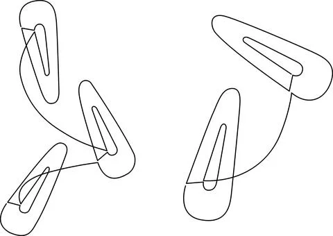 Interlocking Paper Clips Forming Complex Geometric Shapes and Structures Vect Stock Illustration