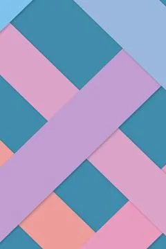 Interlocking pastel strips form a lively woven pattern in teal, pink, laven.. Stock Illustration