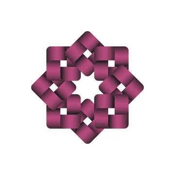 Interlocking Purple Squares Pattern Stock Illustration
