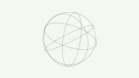 Interlocking Rings Abstract Motion Graphics for Technology Concept 库存影片 332886443