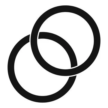 Interlocking rings concept symbolizing union and connection 库存插图