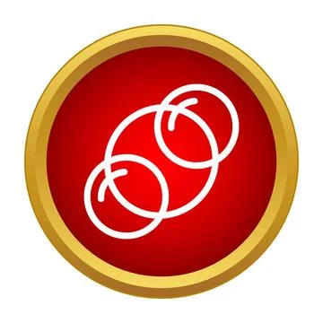 Interlocking rings magic trick icon showcasing illusion Stock Illustration