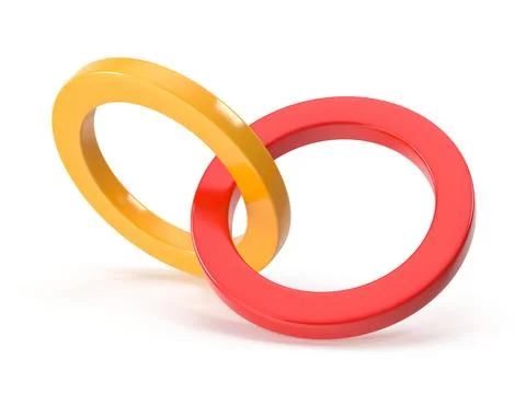 Interlocking rings symbol of connection and unity Stock Illustration