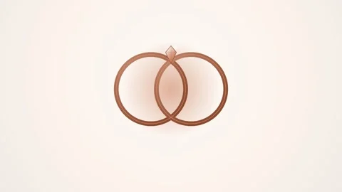 Interlocking Rings Wedding Background – Terracotta Stock Footage 342617659