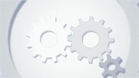 Interlocking spur gears rotating seamless loop motion background Stock Footage 345601288