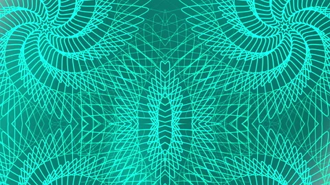 Interlocking teal lines form abstract shapes. Stock Footage 280569737