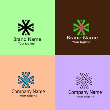 Interlocking Triangles/Balanced Design/Minimalist Motif/Geometric Pattern Logo Stock Illustration