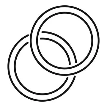 Interlocking wedding rings symbolizing love and commitment Illustrazione stock