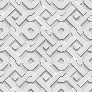 Interlocking white squares seamless pattern. Vector illustration. Stock Illustration