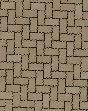 Interlocking Zig-Zag Paving Stones Stock Photos