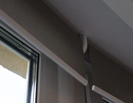 Intermediate bracket for roller blinds Stock Photos