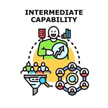Intermediate capability development process for business growth Stock Illustration