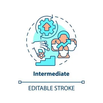 Intermediate concept icon Stock Illustration