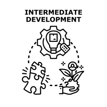 Intermediate development process for business growth and innovation Stock Illustration