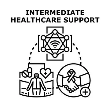 Intermediate healthcare support concept vector illustration Stock Illustration