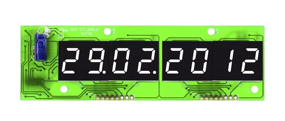 Intermediate year 2012, date display on a circuit board Stock Illustration