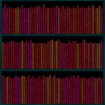 Interminable book-case Stock Illustration