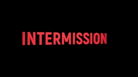 Intermission 3d rotating text word social media animation video on background Stock Footage 313821163