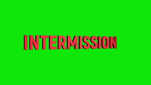 Intermission 3d rotating text word social media animation video on background Stock Footage 313821170