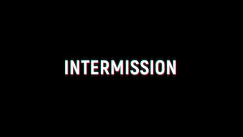 Intermission retro glitch pixel text effects animation digital background Stock Footage 313284806