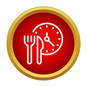 Intermittent fasting eating window clock icon concept Stock Illustration